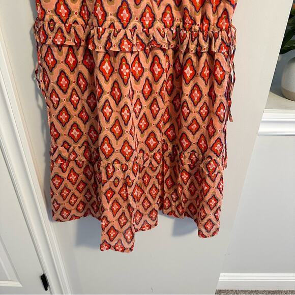 Banjanan Pink Red Printed Cotton Mini Dress Small - Picture 5 of 11